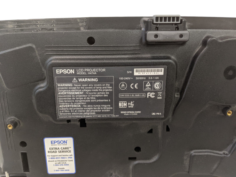 Epson PowerLite 1940W - H474A - WXGA 3LCD Projector | Lamp Hours: