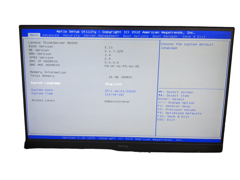 Lenovo ThinkServer RD330 | Xeon E5-2407 0 | 16GB | No HDD | LSI MegaRAID