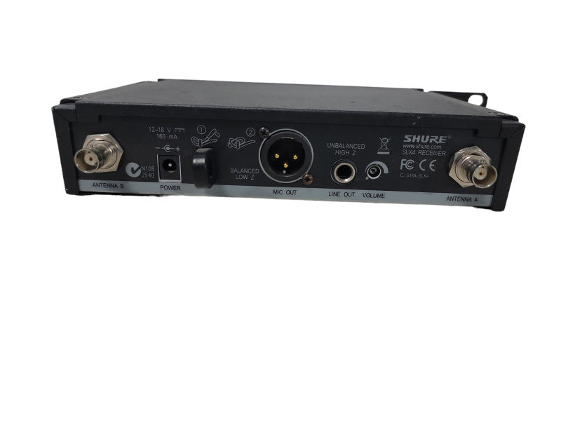 Shure SLX4 J3 Wireless Microphone Receiver W/ Realistic Highball Microphone