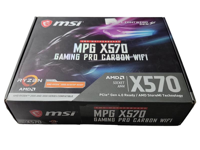 MSI MPG X570 GAMING PRO CARBON WIFI ATX AM4 Motherboard, read _