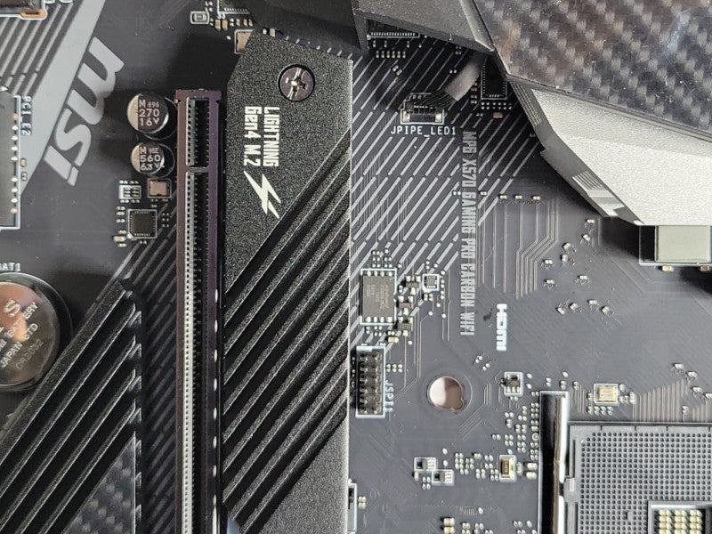 MSI MPG X570 GAMING PRO CARBON WIFI ATX AM4 Motherboard, read _