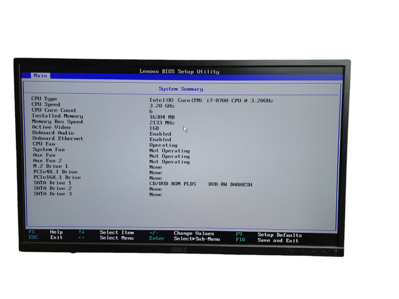 Lenovo M720T Micro Tower PC Intel i7 - 8700 CPU  @ 3.20GHz 16GB DDR4  Ram  Î¸