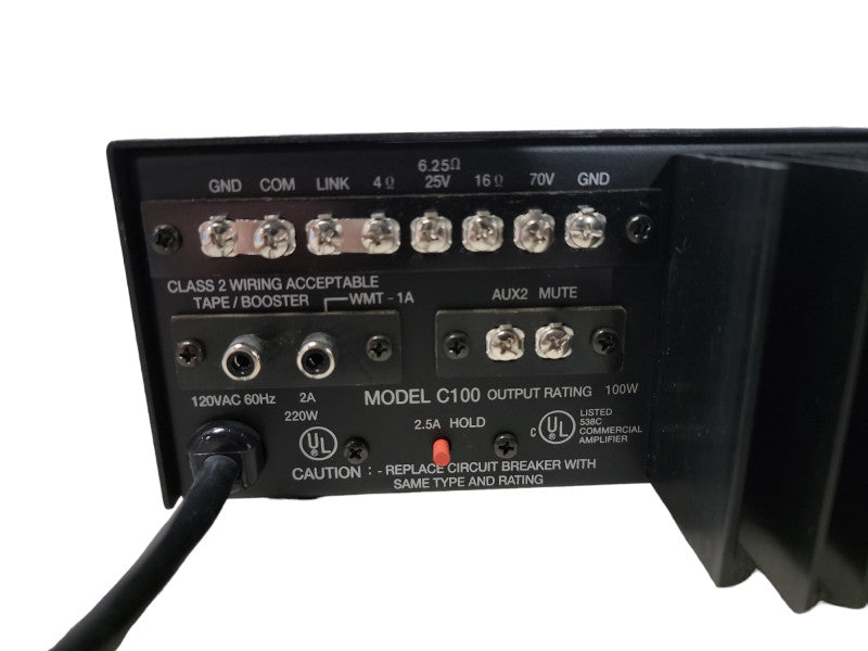 Bogen C100 Amplifier 100 Watt PA Vocals |2 MIC |2 AUX Amp | Classic Series C-
