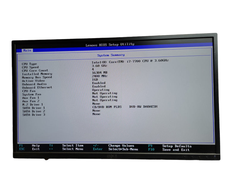 Lenovo ThinkCenter M710T Tower Intel i7 - 7700 CPU @ 3.60GHz 16GB DDR4 Ram Î¸