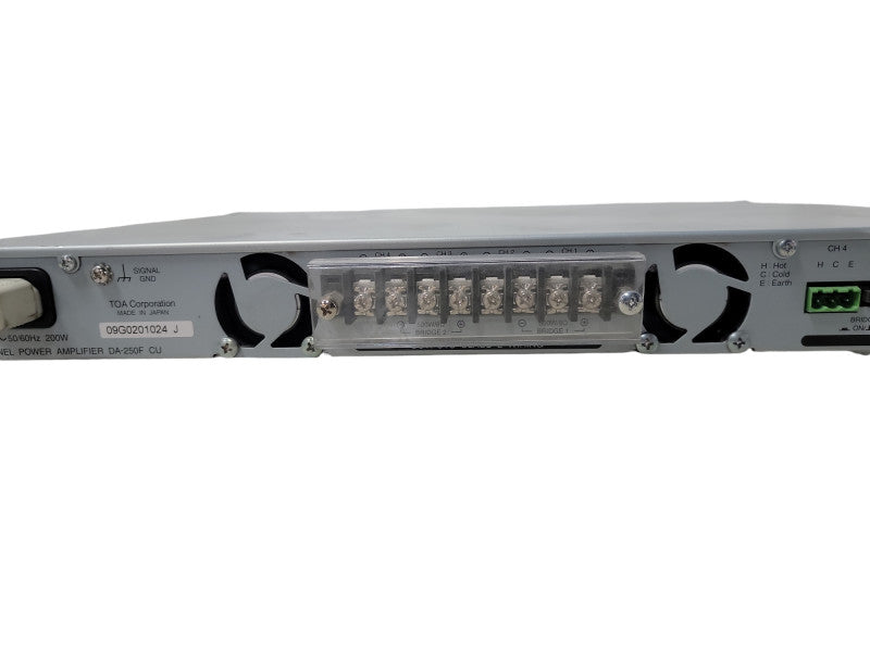 TOA DA-250F CU Compact Lightweight 4-Channel Digital Power Amplifier