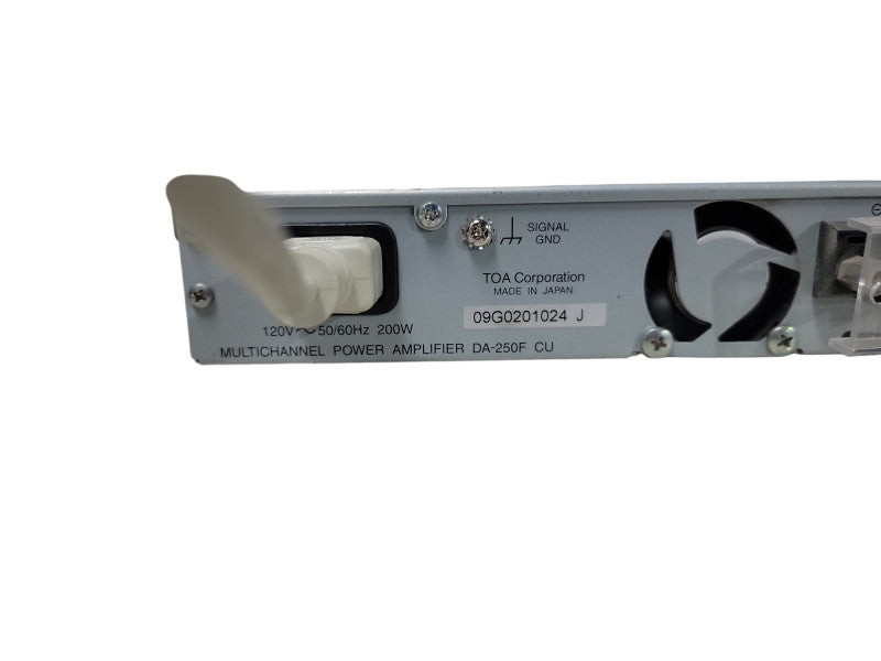 TOA DA-250F CU Compact Lightweight 4-Channel Digital Power Amplifier
