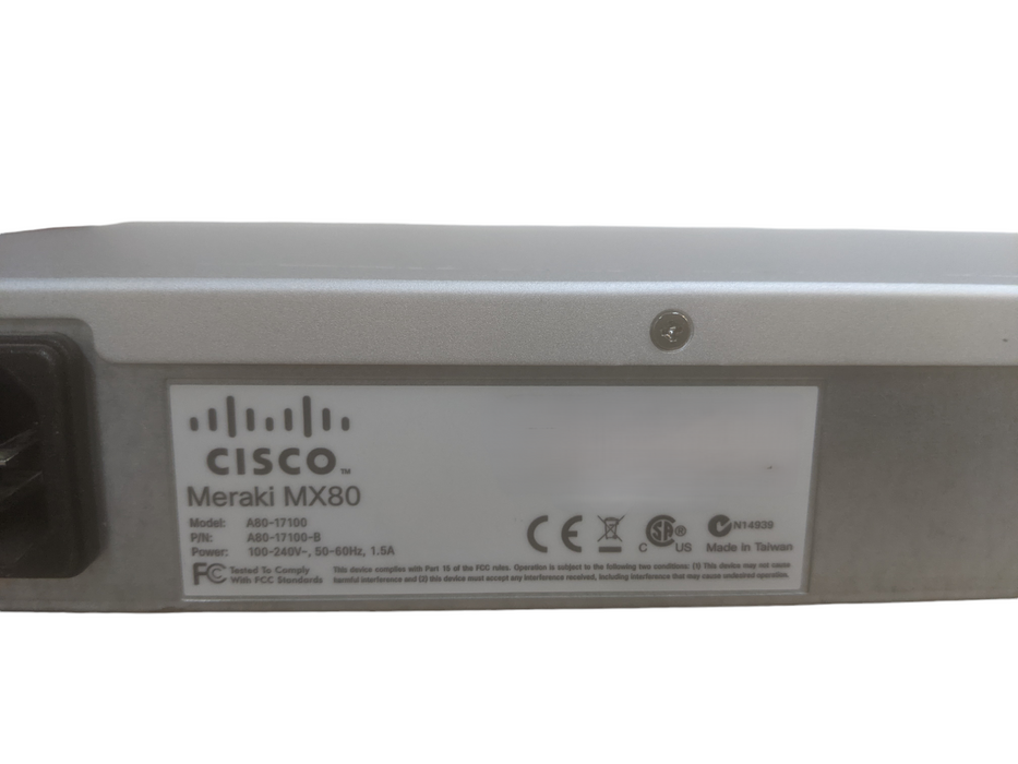 Cisco MX80 | A80-17100 | Cloud Managed Security Appliance | Unclaimed