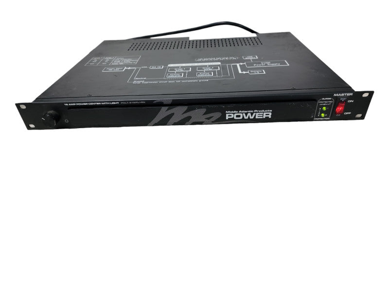 Midde Atlantic Rackmount Power/Lighting, 8 Outlet, 15A, 2-Stage PD-915RV-RN