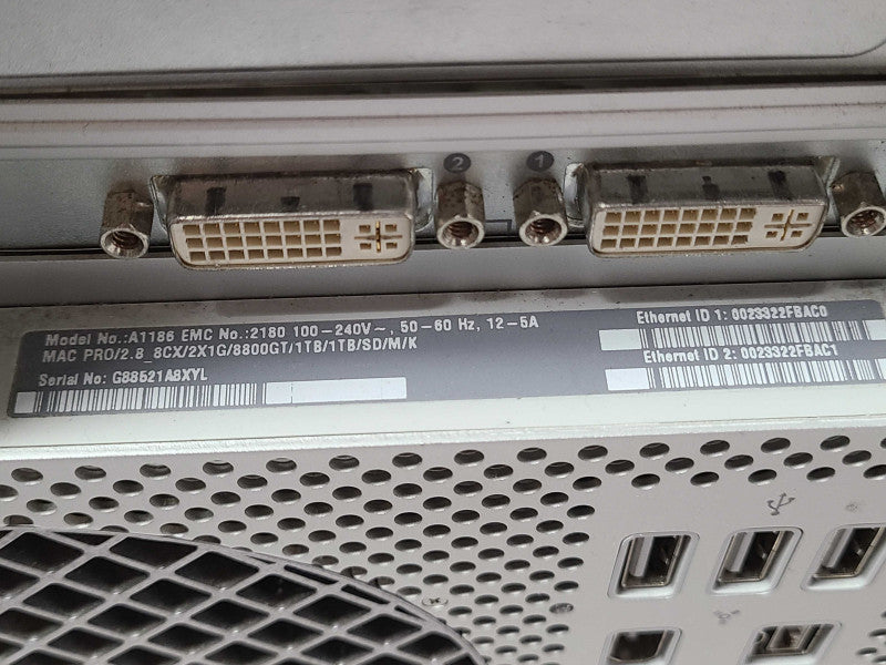 Apple Mac Pro A1186, Unknown Specifications, No HDD, READ