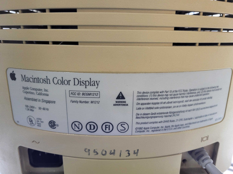 Apple Macintosh Color Display 13\\" CRT Monitor M1212 Q$