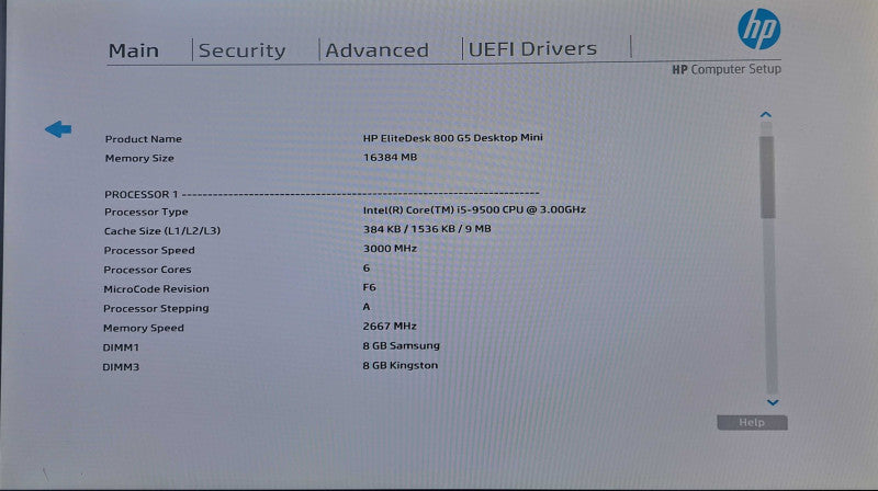 HP EliteDesk 800 G5 USFF | i5-9500 @ 3.00GHz 6-Core, 16GB DDR4, No HDD\\'s