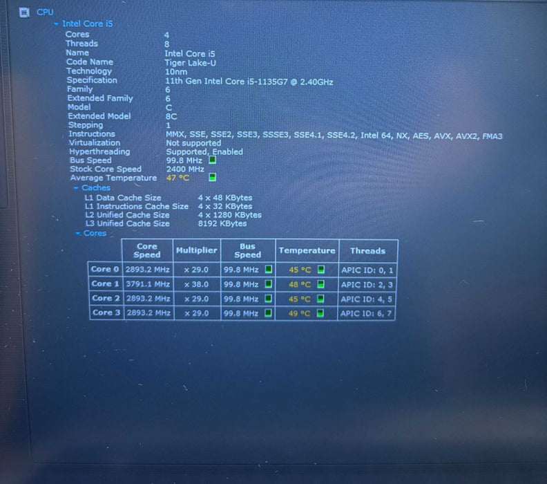 HP ProBook 450 G8 Intel Core i5-1135G7 16GB RAM 256SSD Missing \\"A\\" Key READ!  Lap200