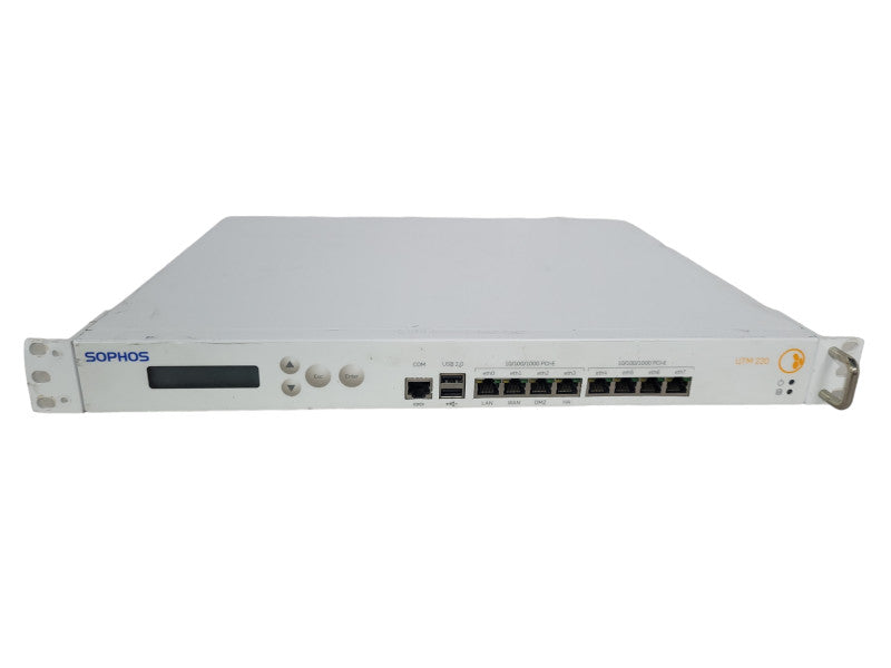 Sophos UTM 220 8-Port Firewall Gateway Network Switch, READ !
