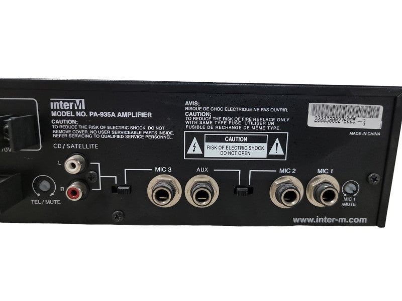 Inter PA-935A Amplifier 120V-60hz 40W