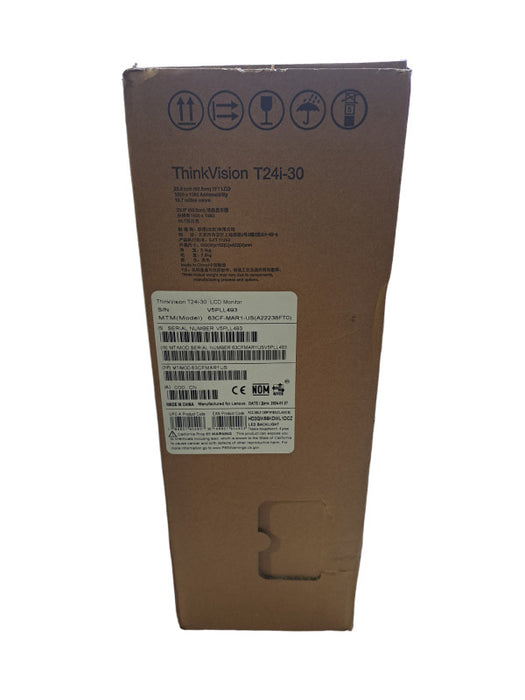 New Open Box | 23.8\\" Lenovo ThinkVision T24i-30 Full HD LED LCD Monitor