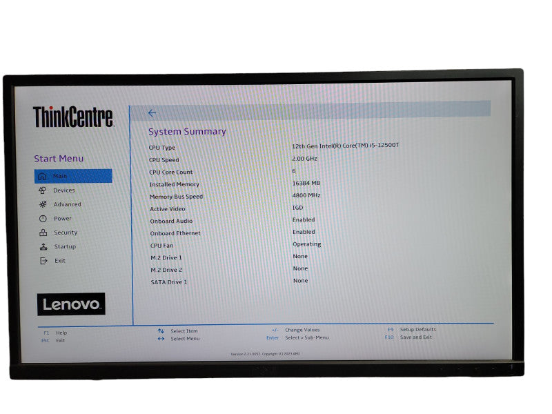 Lenovo ThinkCentre M70q Gen 3 12th Gen Intel(R) Core(TM) i5 - 12500T 16GB   Î¸