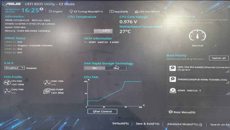 Custom PC/ASUS PRIME H370M-PLUS, i7-8700 3.20GHz, 16GB DDR4, 256GB NVMe !