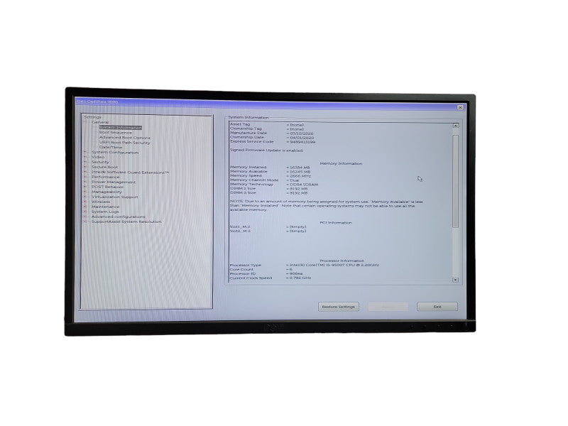 Dell OptiPlex 7070 USFF Intel Core i5 - 9500T CPU  @ 2.20GHz 16GB DDR4 Ram Î¸