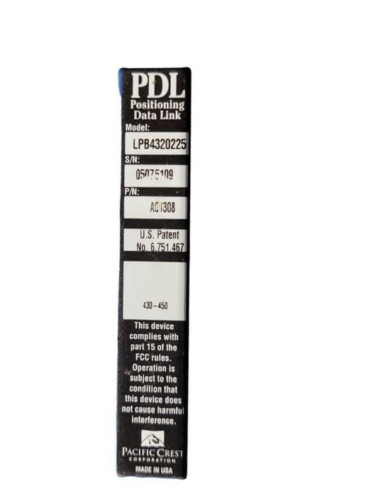 PacificCrest Positioning data link LPB4320225 430-450, READ Q_