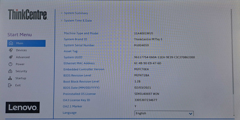 Lenovo M75q-1 USFF | Ryzen 5 PRO 3400GE @ 3.30GHz 4C, 16GB DDR4, 480GB SSD