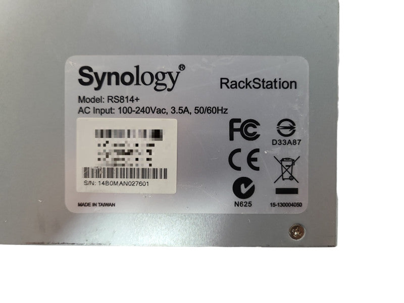 Synology Rackstation RS814+ 4-Bays, 1x 4TB HDD