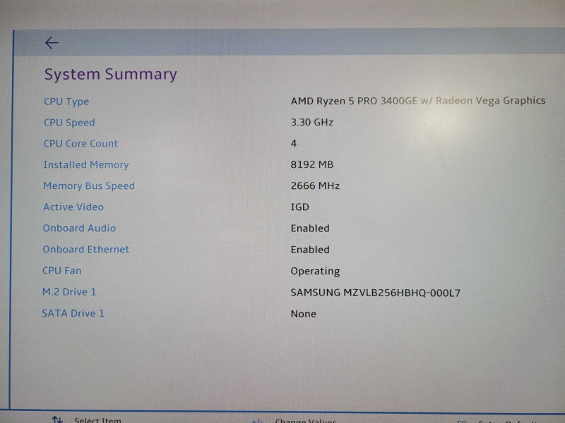 Lenovo M75q-1 USFF | Ryzen 5 PRO 3400GE @ 3.30GHz 4C, 8GB DDR4, 256GB NVMe !