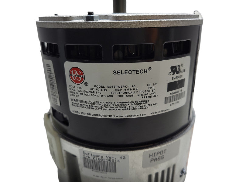 US Motors 17G96 Blower Motor, 1/2 HP, 115V, 48 Frame M055PWEPK-1195 Open Box Q$