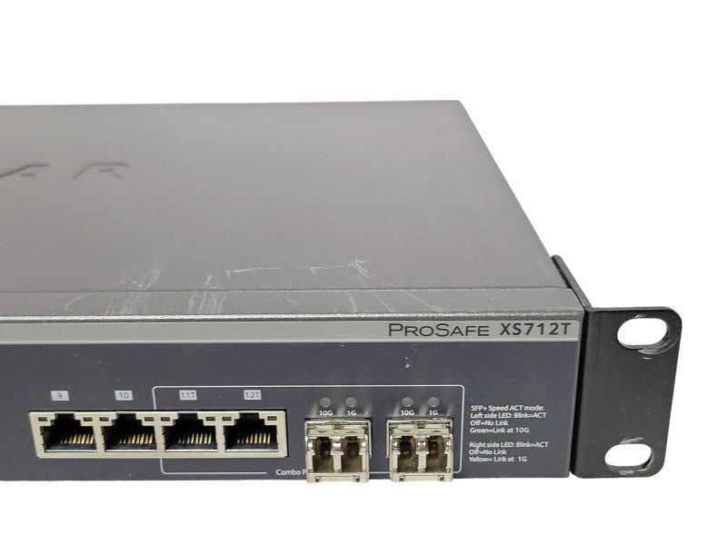 NETGEAR ProSafe XS712T 12 Port 10 GB Smart Switch, READ _