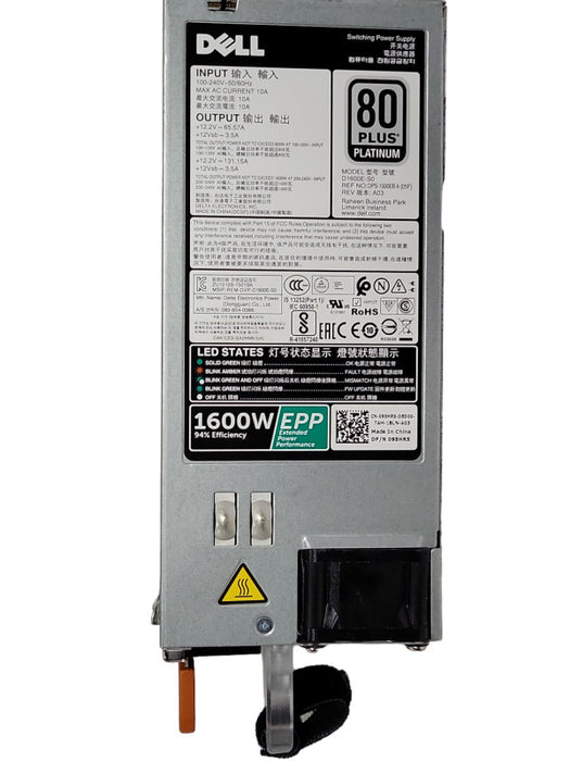DELL POWEREDGE R740 R640 T640 T440 R630 R730 R730XD 1600W POWER SUPPLY 095HR5 Q_