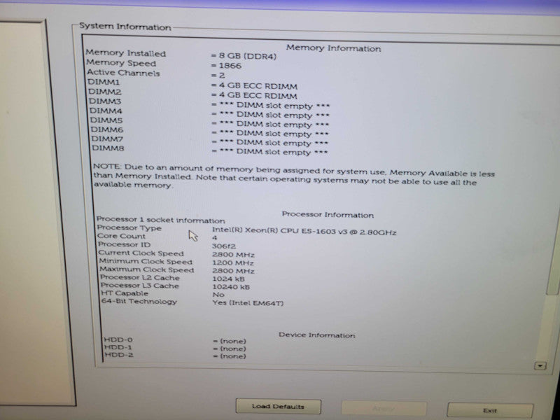 Dell Precision T5810 - Xeon E5-1603 v3 | 8GB RAM| NO HDD %