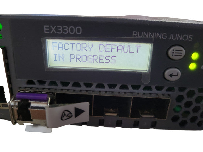 Juniper EX3300 EX3300-24T 24 Port Gigabit Switch Fact Reset !