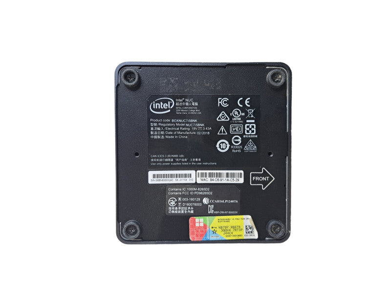 INTEL Nuc Mini PC NUC7I5BNK | CORE I5-7260U @ 2.20GHz, 8GB DDR4, No HDD/OS Q