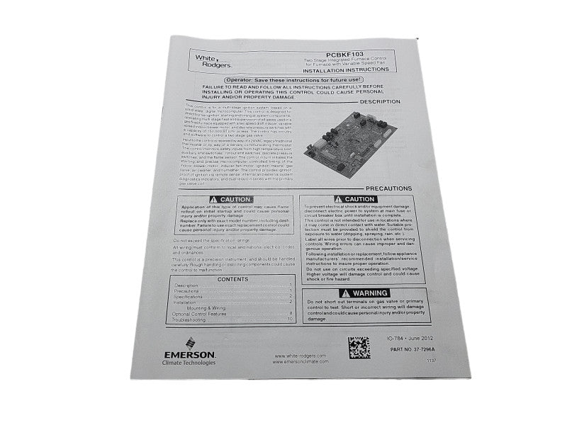 Goodman EMERSON PCBKF103 Furnace Control Circuit Board 50C51-290-01 Open Box $