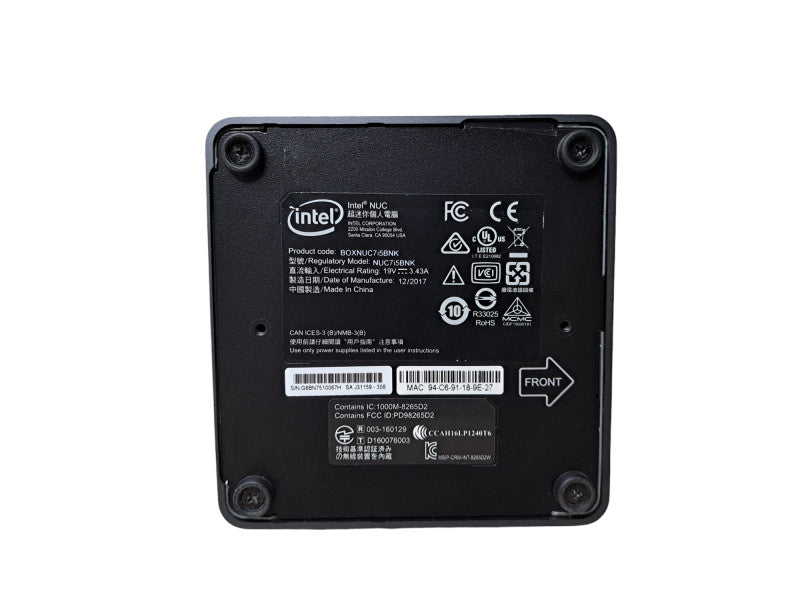 INTEL Nuc Mini PC NUC7I5BNK | CORE I5-7260U @ 2.20GHz, 16GB DDR4, 256GB NVMe