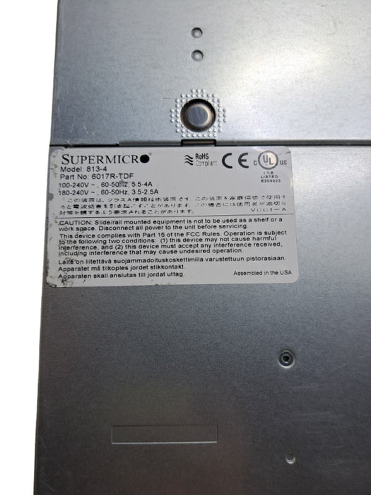 SuperMicro 813-4 Server 4x3.5\\" 1U, X9DRD-iF, 2x E5-2620 @ 2.00GHz, 32GB DDR3