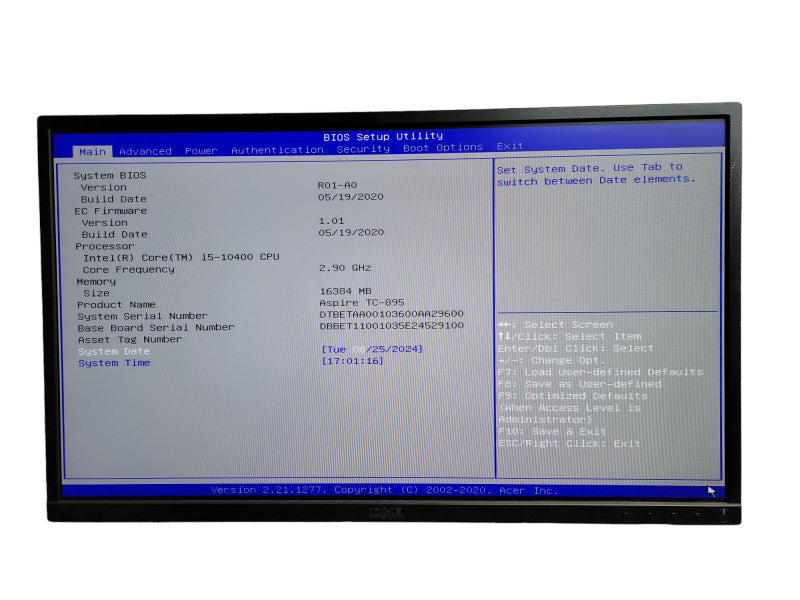 Acer Aspire TC - 895  Intel Core i5 - 10400 CPU @ 2.90GHz 16GB DDR4 Ram Î¸