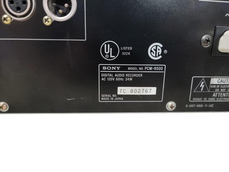 Sony Digital Audio Recorder PCM-R500