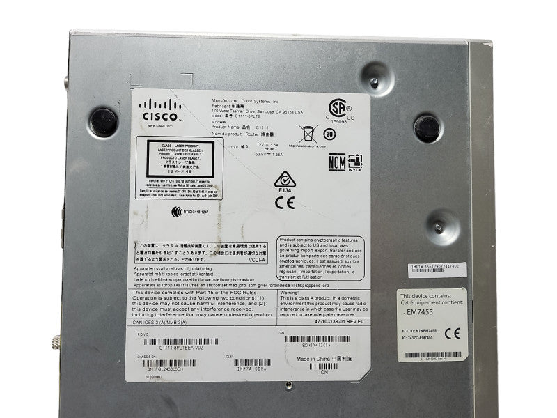Cisco C1111- 8PLTELA 8 Port Router  Q$