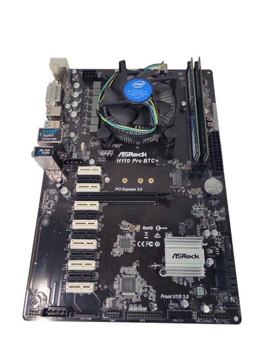 Intel Pentium G4400 | ASRock H110 Pro BTC+ | 8GB RAM | M.2 | I/O Plate %