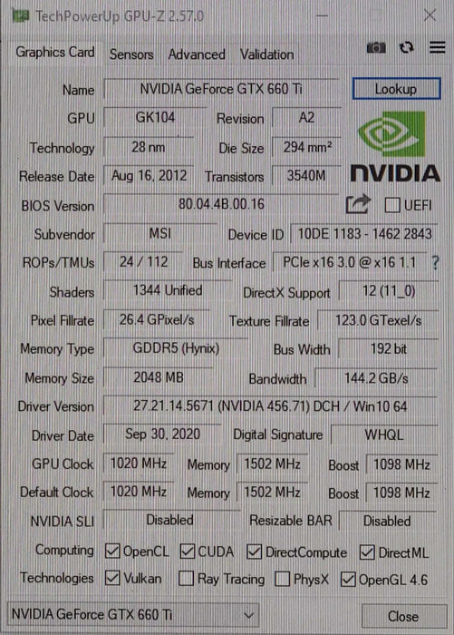 Custom PC/ASROCK Z77 Pro3, i5-3550 3.30GHz, 8GB DDR3, 1TB SSD, GTX 660 Ti 2GB