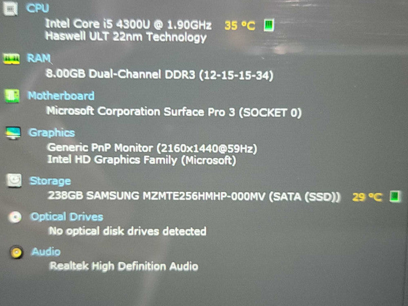 Microsoft Surface Pro 3| i5-4300U| 8GB DDR3| 256 GB SSD W/ DOCK Î² Î² BudLap