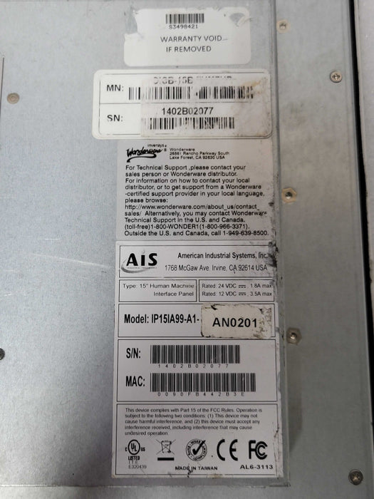 AIS IP15IA99-A1-AN0201 24VDC 3.5A NSMP, read _