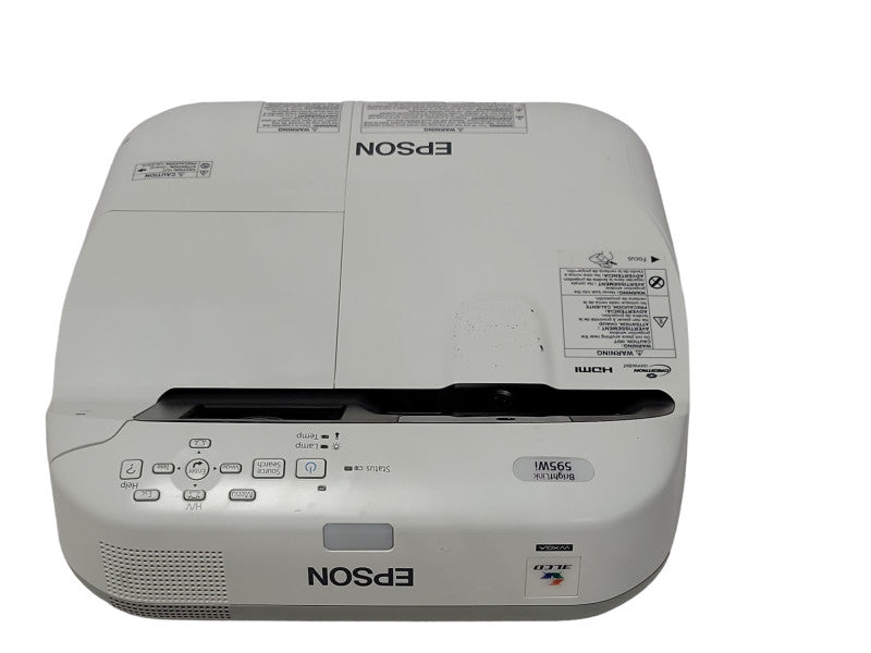 Epson BrightLink 595Wi 3LCD Projector H599A, No Remote, 2785 Hrs Lamp  _