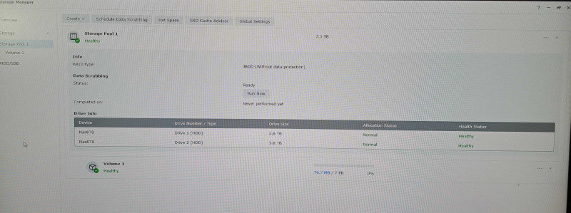 Synology DS718+ | 2-Bay NAS DiskStation | 2x 4TB HDD\\'s + 8GB Ram