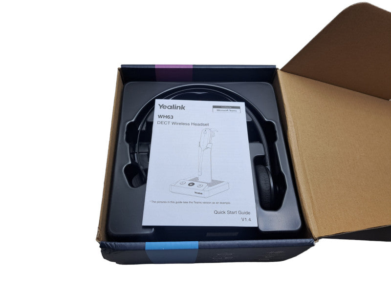 Yealink WH63 UC Wireless DECT Headset, Single Ear (Mono) Office Headset