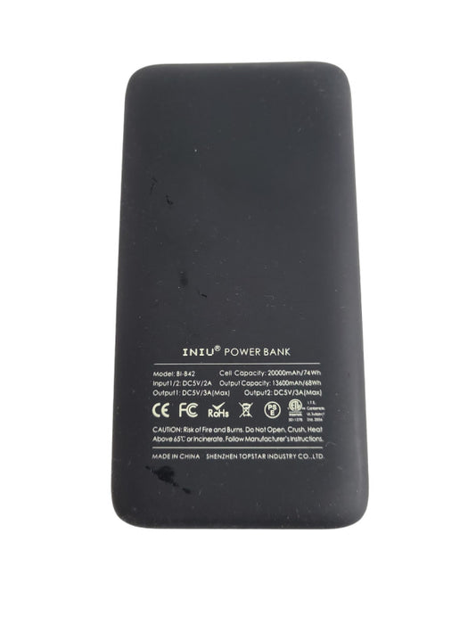 INIU Portable Charger BI-B41, 10000mAh 5V/3A Power Bank, USB C in & out Black !
