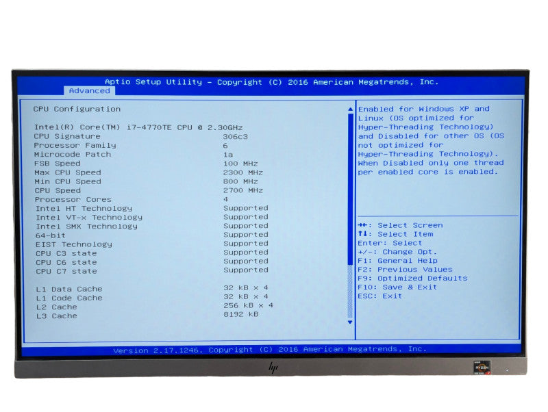 IBM 8100-LI7 industrial mini PC Intel i7-4770TE @ 2.30GHz, 8GB RAM 256SSD Q-