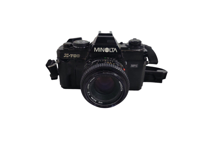 Minolta X-700 SLR 35mm Film Camera MD 50mm Lens ZOOM Kiron 80-20mm Vivitar 55 !