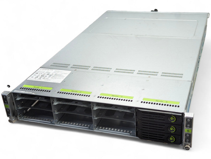 Cohesity C4600-SFP-3 4-Node Chassis with 3x Node servers and 2x PSU, READ -