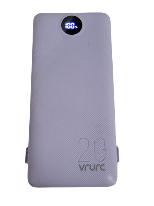 Vrurc 20000mAh Power Bank USB C + Micro Cable Model T2046 Purple !
